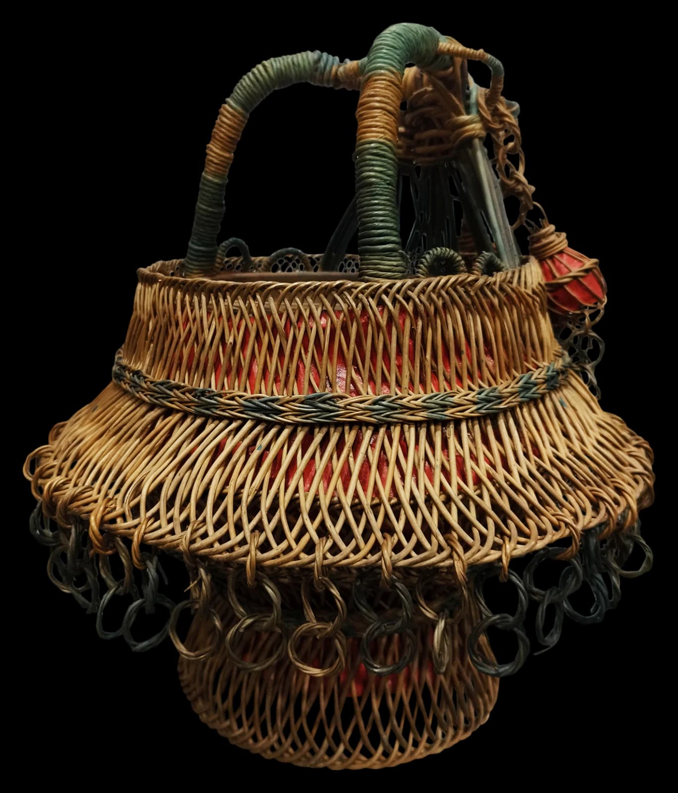 Woven willow wicker kangri basket